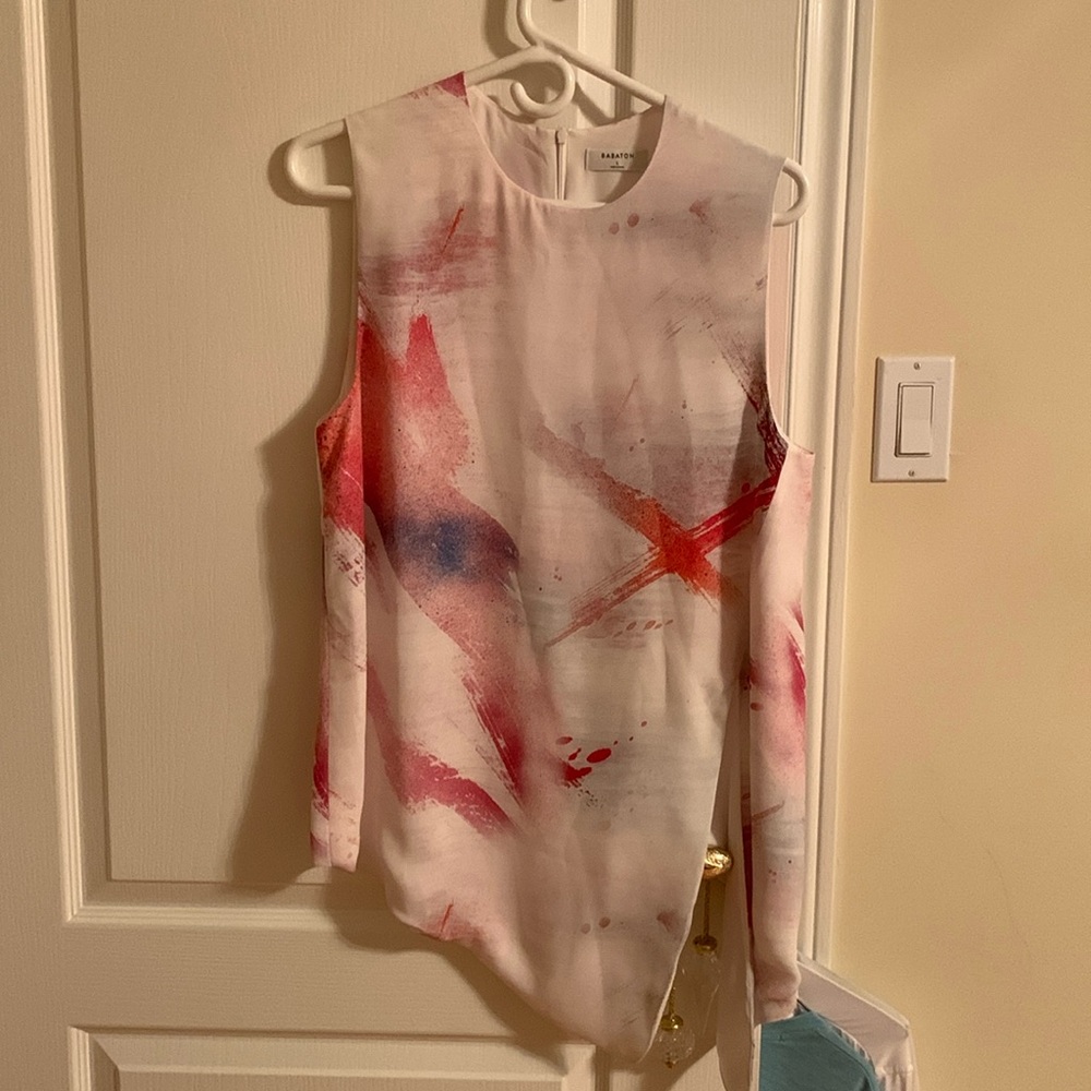 BABATON Paint Print Sleeveless Top - L - P2P 20”